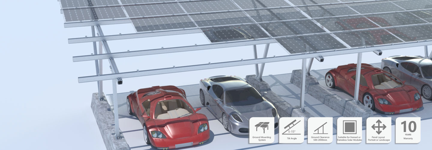 solar carport mounting structure