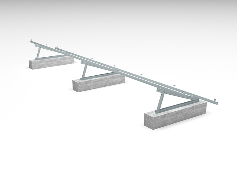 PV-Montagesystem für Flachdächer aus Aluminium

