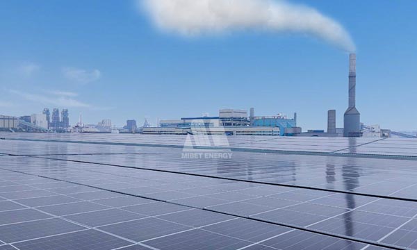 Mibets kundenspezifische Montage für Dexin Steels 66-MW-Dachsolaranlage
