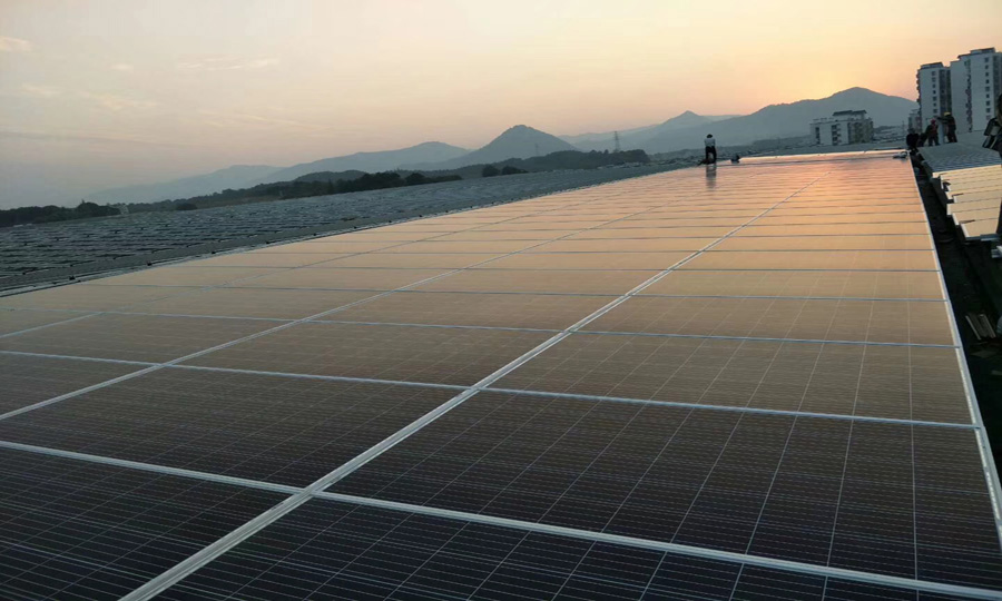 Flachdach-Solarmontagesystem in China
