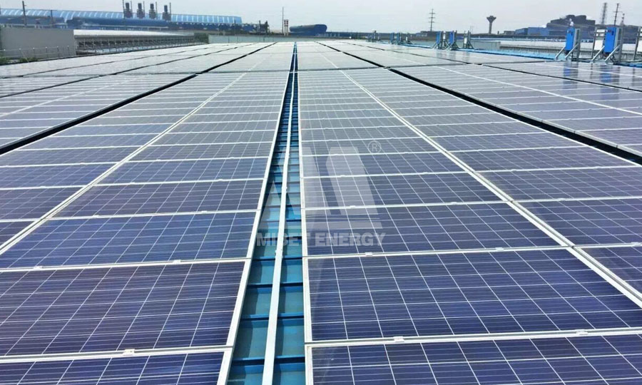 Solardachmontagesatz in China
